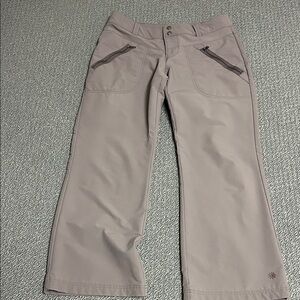 Athleta Taupe Straight Leg Pants with Pockets